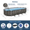 Bestway Power Steel Oval Metal Frame Above Ground Outdoor Backyard Swimming Pool Set with Filter Pump, Ladder, and Pool Cover - 3 of 4