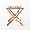 Okak 43.5" Outdoor Foldable Dining Table Side Tables Acacia Wood Portable Patio End Table Outdoor&Indoor for Garden Balcony Yard Pool, Natural - 4 of 4