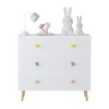 Akoasm Kids Dresser with 3 Drawer For Living Room, Toddler Room, Nursery, Closet & Apartment-White - 3 of 4