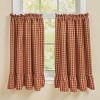 Park Designs Sturbridge Plaid Ruffle Red Tiers 72" x 36" - 2 of 3