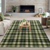Machine Washable Indoor Modern Geometric Area Rugs Soft Low Pile Mat with Small Checkered Print - 3 of 4