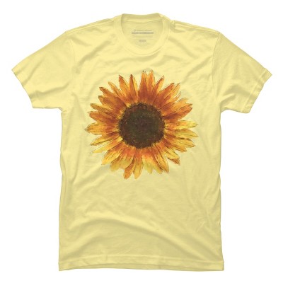 Men's Design By Humans Sunflower By Maryedenoa T-Shirt