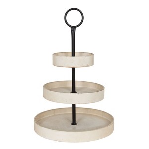 Kate and Laurel Woodmont Tray, 3 Tier, White - 1 of 4