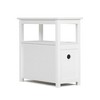 End Table With Charging Station, Night Stand With 2 USB Ports And 2 Standard 3-hole Sockets, Bedside Accent Table For Bedroom, Small Spaces - 3 of 4