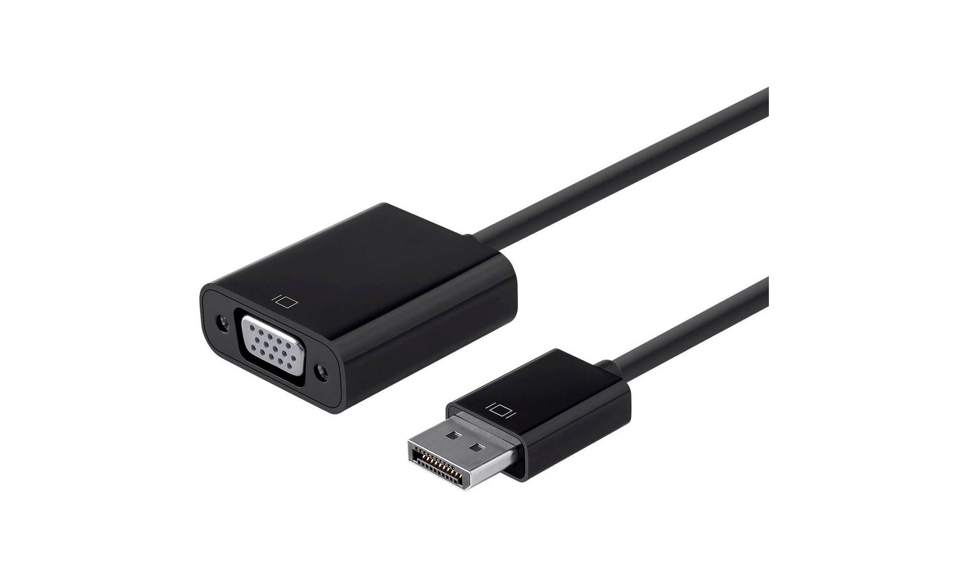 Monoprice DisplayPort 1.2a to VGA Active Adapter - Black, For HDTV, Projector, Computer, Monitor Desktop, Laptop, PC