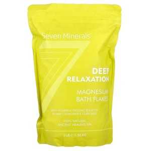 Seven Minerals Deep Relaxation, Magnesium Bath Flakes, Roman Chamomile & Clary Sage, 3 lb (1.36 kg) - 1 of 2