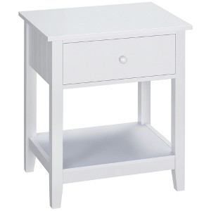 End Table, 2-tier Side Table with Drawer and Storage Shelf, Modern Side Table for Living Room - 1 of 4