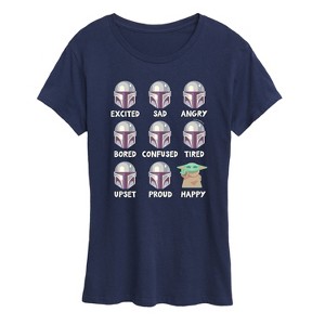 Women's - Star Wars - The Mandalorian Mandalorian Moods Short Sleeve Graphic T-Shirt - 1 of 4