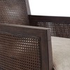 NicBex Accent Chair Cane Armchair Upholstery Arm Chair Lounge Chair Reading Chair Comfy Chair for Living Room, Tan+Espresso - 3 of 4