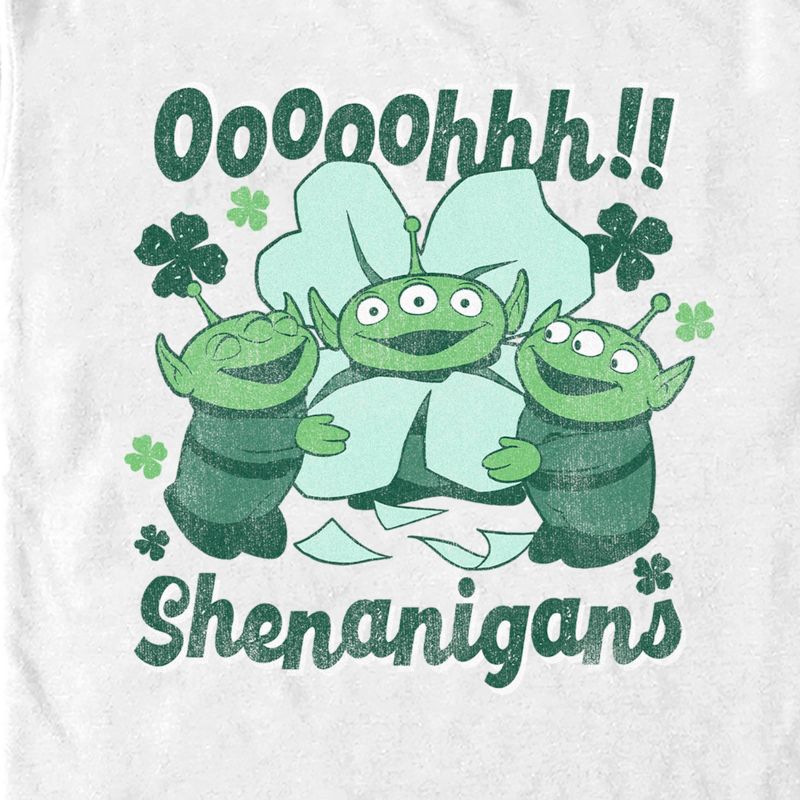 Men's Toy Story St. Patrick's Day Little Green Men Ooooohhh Shenanigans T-Shirt, 2 of 6