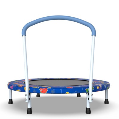 Aukfa 36 inch Kids Trampoline with Handle - Indoor/Outdoor Toddler Trampoline Ages 1-6, 6-Leg Design for Safety & Stability