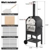 Winado 62.2 in.H Outdoor Wood Fired Pizza Oven With Pizza Stone, Peel, Grill Rack - 4 of 4
