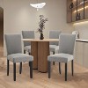 Dining Chairs Set of 5 Upholstered Parsons Dining Chairs with Nailhead Trim and Solid Wood Legs Fabric Dining Room Kitchen Side Chair - 3 of 4