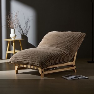GDFStudio Robert Modern 43.3" Wood and Corduroy Upholstered Accent Chair - 1 of 4