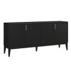 YOOCOZZ Utility Storage Cabinet & Sideboard Cabinet with Aluminum Handles and Adjustable Shelves for Entryway - 4 of 4