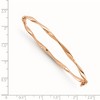 Black Bow Jewelry 3mm 14k Rose Gold Polished Twisted Hinged Bangle Bracelet - 3 of 4