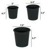 Maggift Planters Round Nursery Plant Pot,Garden Plastic Pots with Drainage, Garden Decor, Decorative Plant Pots, Balcony, Black 6.2"*6.2"*9.4" - 2 of 4