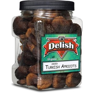 Organic Dried Turkish Apricots by It’s Delish, 20 Oz Standard Jar | Natural Apricots Dried Fruit, Organic & Kosher - 1 of 4