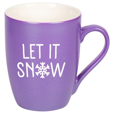 Elanze Designs Let It Snow Baby Let It Reindeer Passion Purple 10 ounce New Bone China Coffee Cup Mug