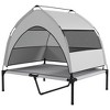 PawHut Elevated Dog Bed, Portable Raised Pet Bed with Removable Canopy, Cooling Pad, Storage Bag, Outside Pet Cot for Large Dogs - 4 of 4