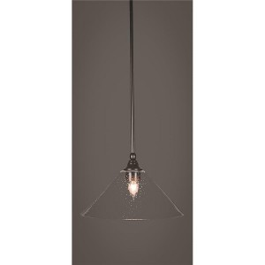 Toltec Lighting Any 1 - Light Pendant in  Espresso with 12" Clear Bubble Shade - 1 of 1
