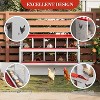 Coucheta Laying Boxes for Hens, Metal Nesting Boxes for Chickens, Chicken Nesting Box with Perch & Lid - Versatile Wall Mount or Free Standing - 4 of 4