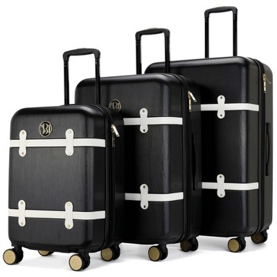 Badgley Mischka Grace 3pc Expandable Hardside Spinner Luggage Set : Target