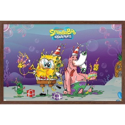 Trends International Nickelodeon Spongebob 25th - Trippy Party Framed Wall Poster Prints