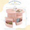 Arceso Toddler Table and Chair Set with 4 Storage Stools, Flower Shaped Nesting Design with Built-in Pen Holder, Kids Table - 2 of 4