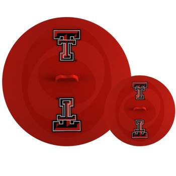 FanPans Team Logo Silicone Lid Set, 2 Pack - NCAA Texas Tech Red Raiders