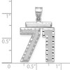Black Bow Jewelry 14k White Gold, Varsity Collection, Large D/C Pendant, Number 71 - 2 of 3