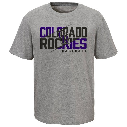 MLB Colorado Rockies Girls Short Sleeve Team Color Graphic Tee 