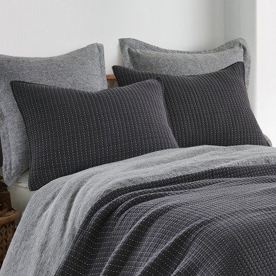 Caden Grey Magnet Cotton Gauze Reversible King Coverlet Set