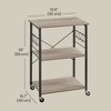Kitchen Shelf on Wheels, Serving Cart with 3 Shelves, Kitchen Cart, Microwave Shelf, for Mini Oven, Toaster, with 6 Hooks - 2 of 4
