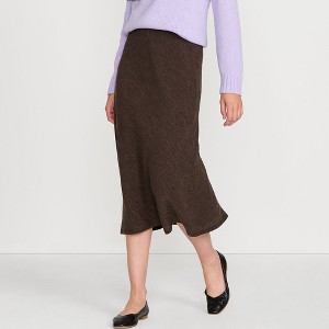 Lands' End Women's Crinkle Midi Skirt - 1 of 4