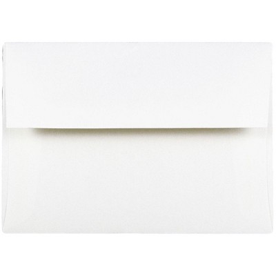 JAM Paper A6 Strathmore Invitation Envelopes 4.75 x 6.5 Bright White Wove STTW661