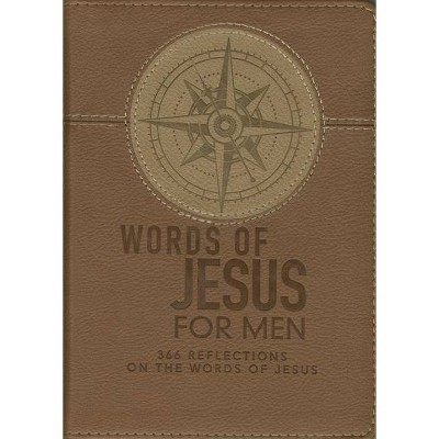  Lux-Leather Brown - Words of Jesus for Men - (Hardcover) 