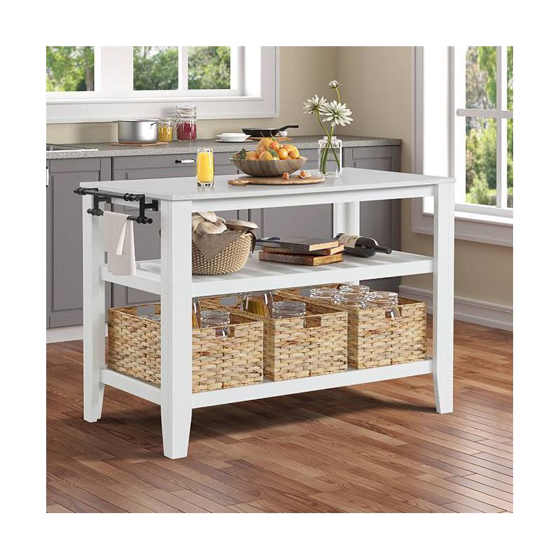 50&#34; Sezye Kitchen Carts and Islands White Finish - Acme Furniture, 1 of 9