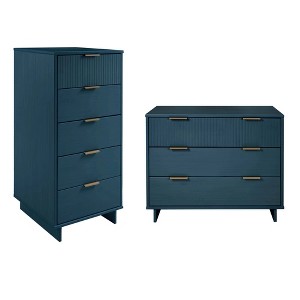 Manhattan Comfort 2pc Granville Narrow Chest and Dresser Bedroom Set - 1 of 4