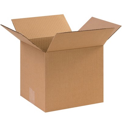 The Packaging Wholesalers Corrugated Boxes 10" x 9" x 9" Kraft 25/Bundle BS100909