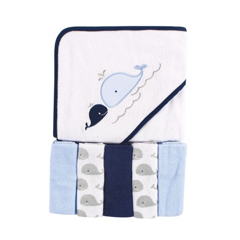 Luvable Friends Hooded Towel with Five Washcloths Dog / One Size