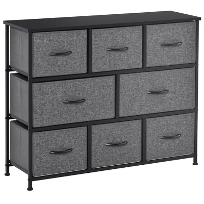 QingMoon 8 Drawers Dresser for Bedroom, Fabric Storage Organizer with Sturdy Steel Frame, Chest of Drawers for Living Room and Entryway