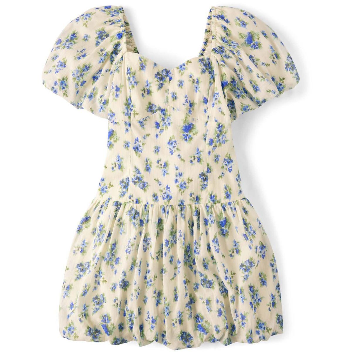 The Children's Place Womens Mommy And Me Short Sleeve Floral Textured Mini Bubble Dress - thumbnail 2
