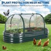 Galvanized Raised Garden Bed Kit with Zippered PVC Cover – Sturdy Oval Metal Planter Box for Vegetables - 4 of 4