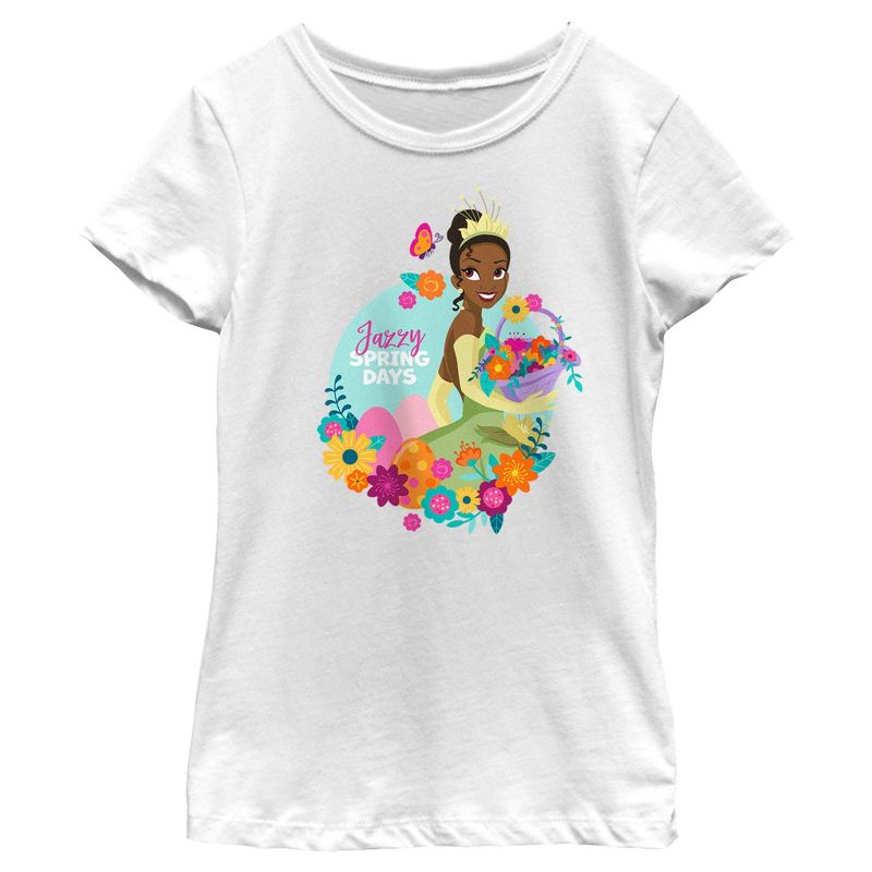 Girl's Disney Tiana Jazzy Spring Days T-Shirt, 1 of 5