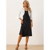 INSPIRE CHIC Women's Elegant Lace 3/4 Bell Sleeves Open Front Evening Shrug - 4 of 4