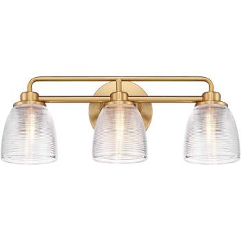 Possini Euro Design Possini Euro Robyn 21 1/2" Wide 3-Light Glass and Gold Bath Fixture