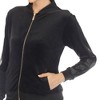 Women's 2-Piece Velour with Faux Leather Stripe - White Mark - 4 of 4