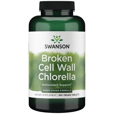 Swanson Broken Cell Wall Chlorella 500 mg, 360 Tablets.