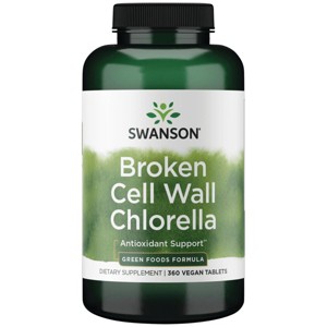 Swanson Broken Cell Wall Chlorella 500 mg, 360 Tablets. - 1 of 2